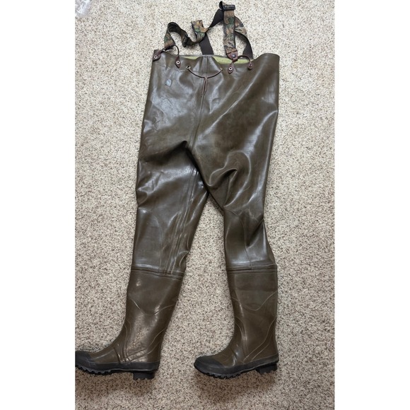 Northwest Territory Other - Northwest Territory Vintage Waders‎ Mens Green Rubber Camo Suspenders